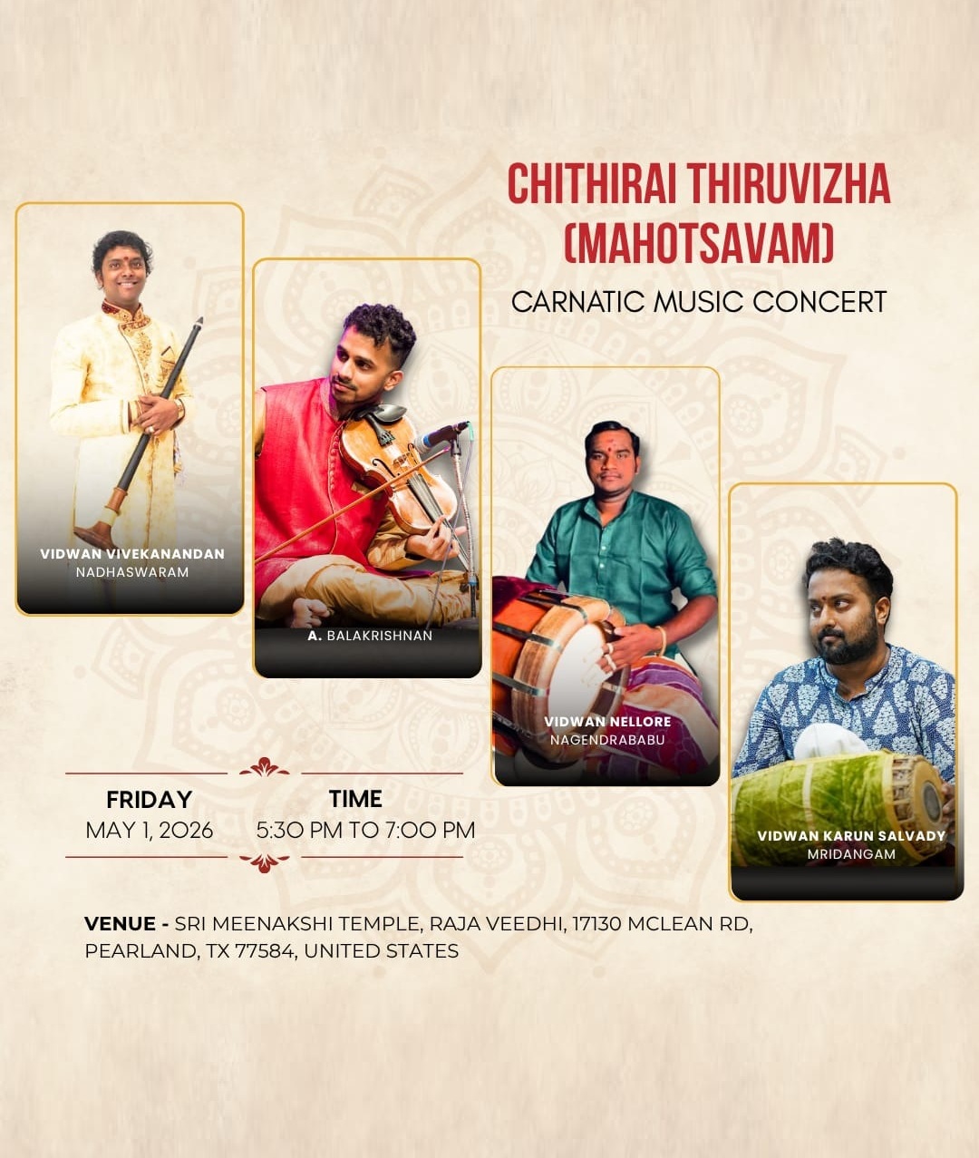 Chithirai Thiruvizha Mahotsavam event poster